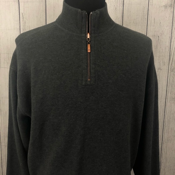 Tommy Bahama Other - Tommy Bahama XL Gray Reversible 1/4 Zip Sweater
